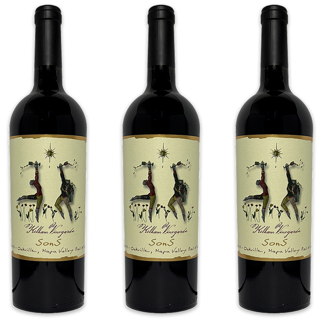 Kelham Sons Red Wine Blend Oakville AVA Napa California 2018 3-Pack